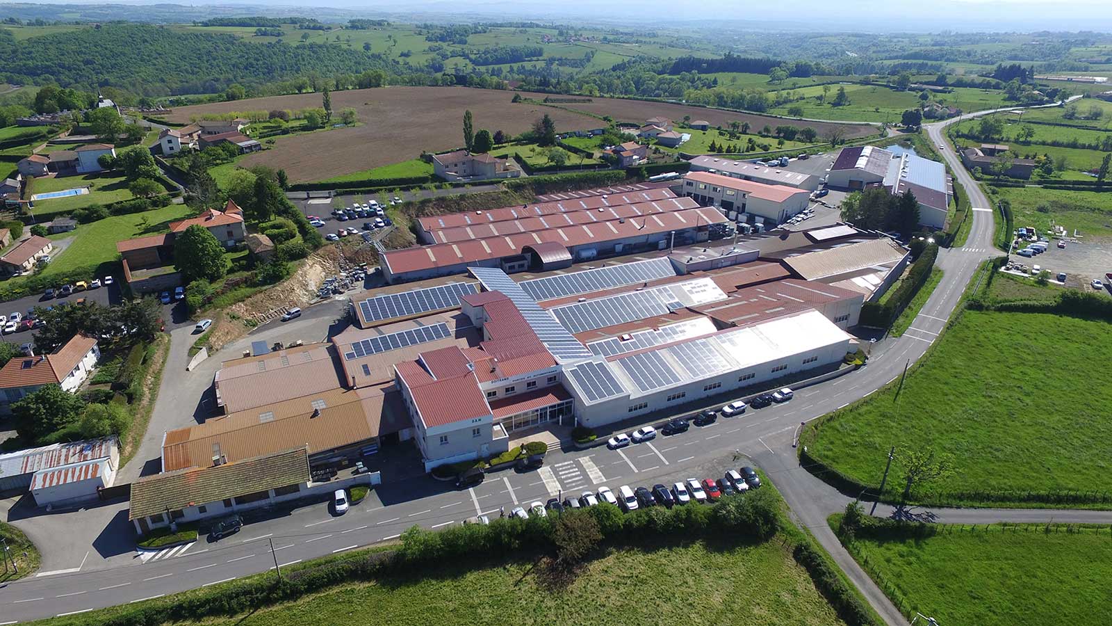 vue aérienne de l'usine Doitrand Portalux Portaleco