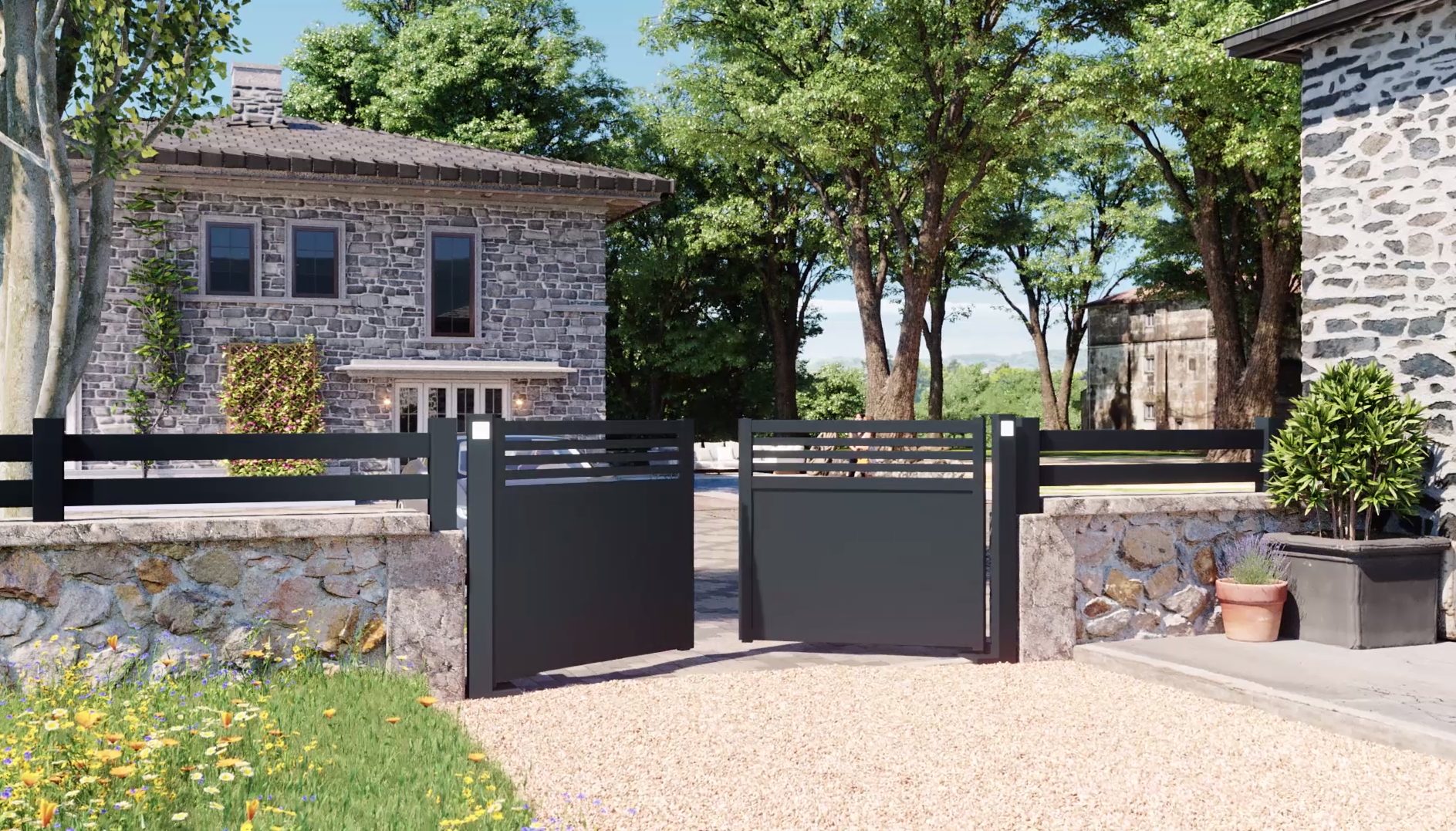 Portail battant motorisé