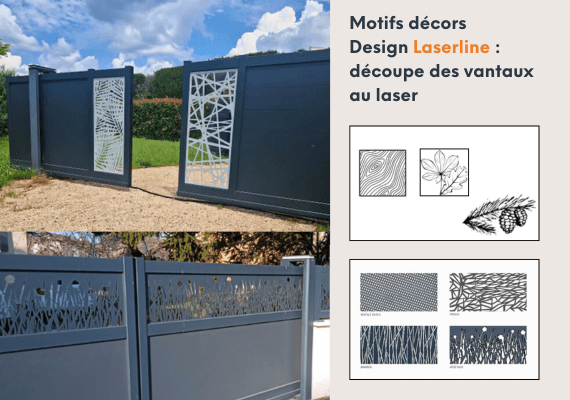 Exemples de réalisation de portails alu à déco en découpe laser