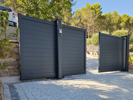 Portail coulissant installation client Portaleco